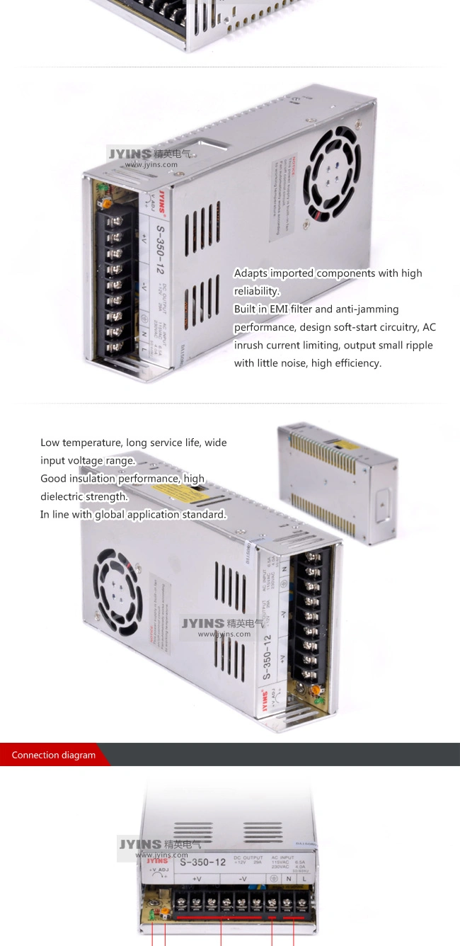 350W 110V/220V 24V 14.6A AC/DC Switching Power Supply 12V 29A